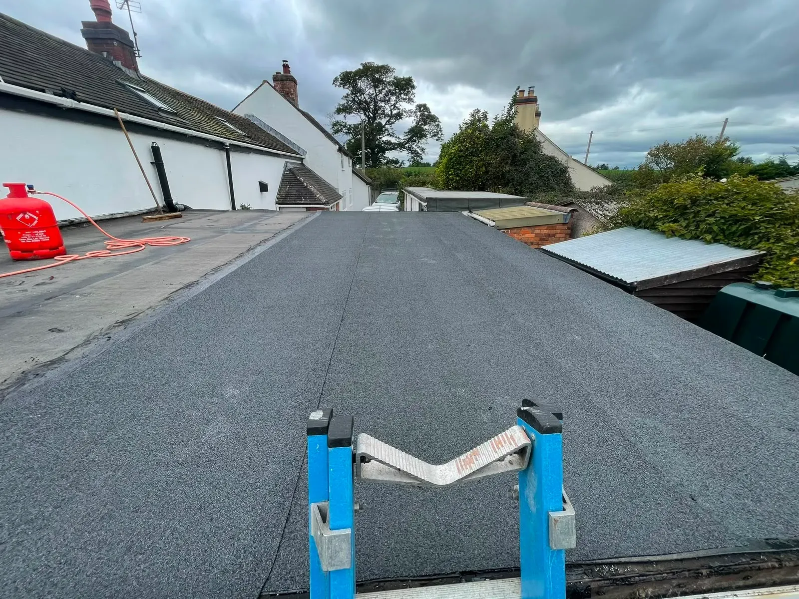 Torch-on mineral felt flat roof replacement completed on a residential extension in Worcester