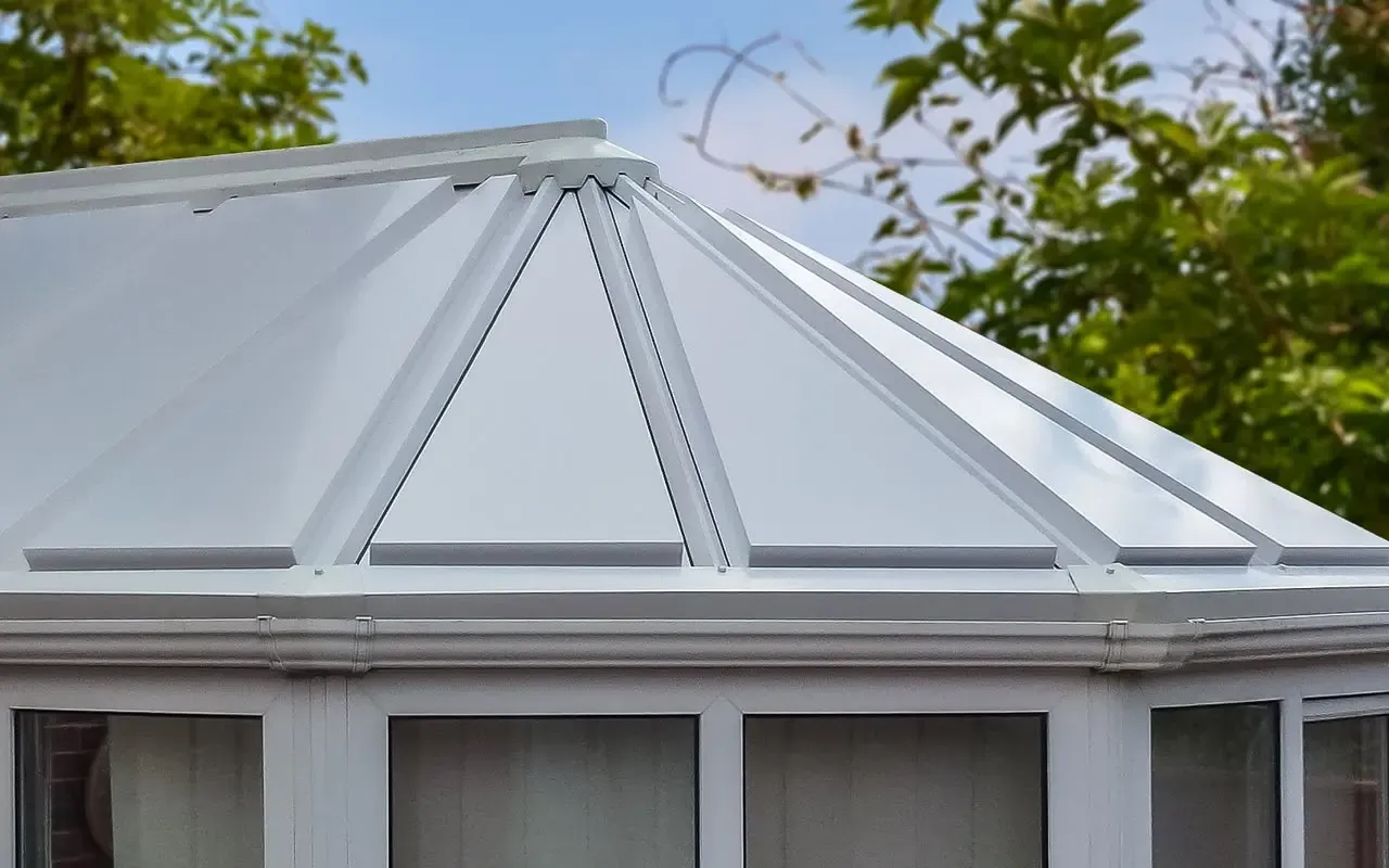 Insulated conservatory roof replacement on a residential property in Worcester